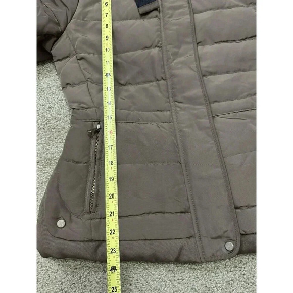 ZARA Faux Fur Hooded PUFFER DOWN Parka Anorak Jacket Medium Outdoor Hike Travel - Picture 10 of 13